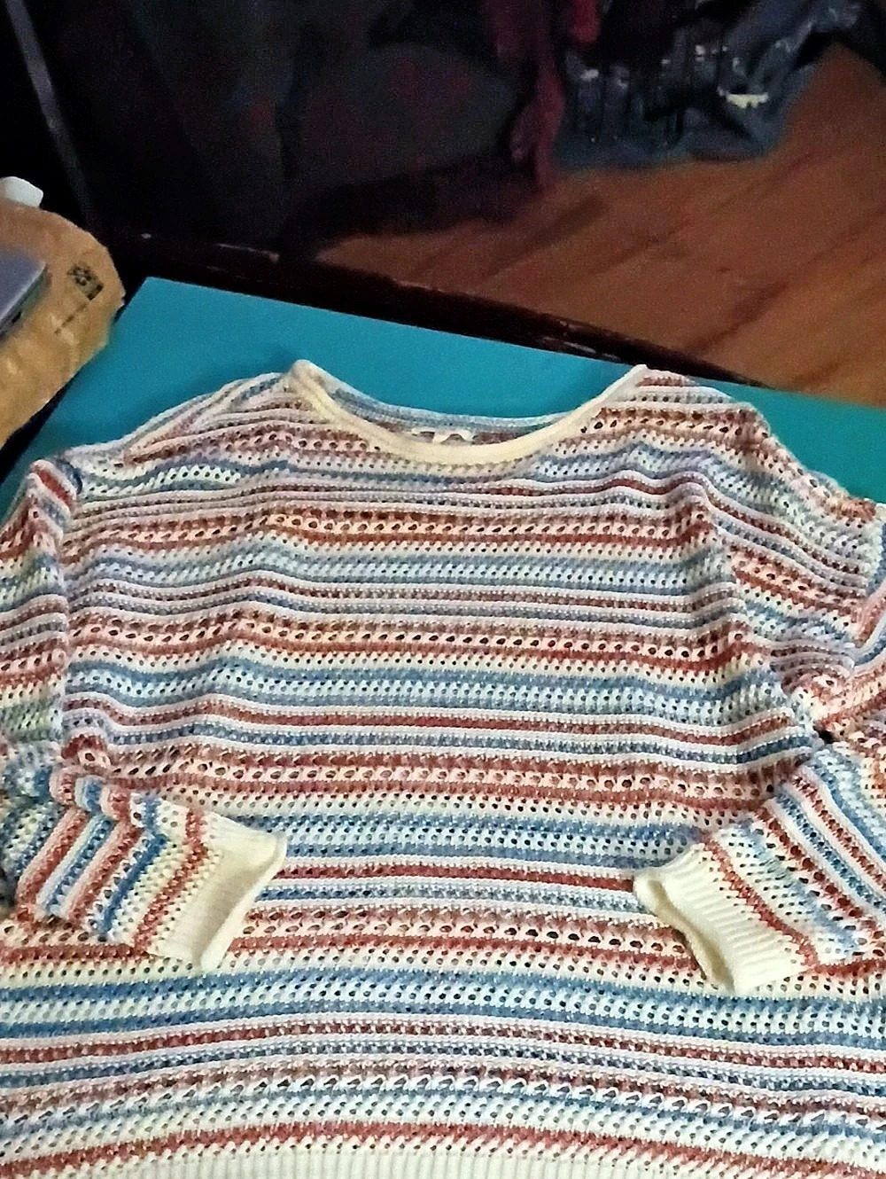 Maurices Striped Sweater in Blue & Pink XXL Like New